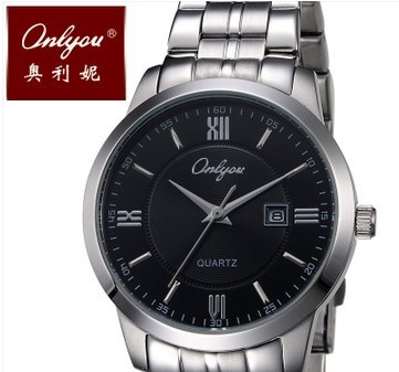 这是一款型号为u6838奥利妮男士高品质商务腕表，